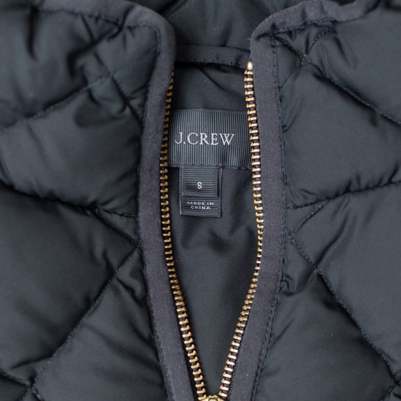 J. Crew Black Excursion Quilted Puffer Vest Size Small - Picture 6 of 11